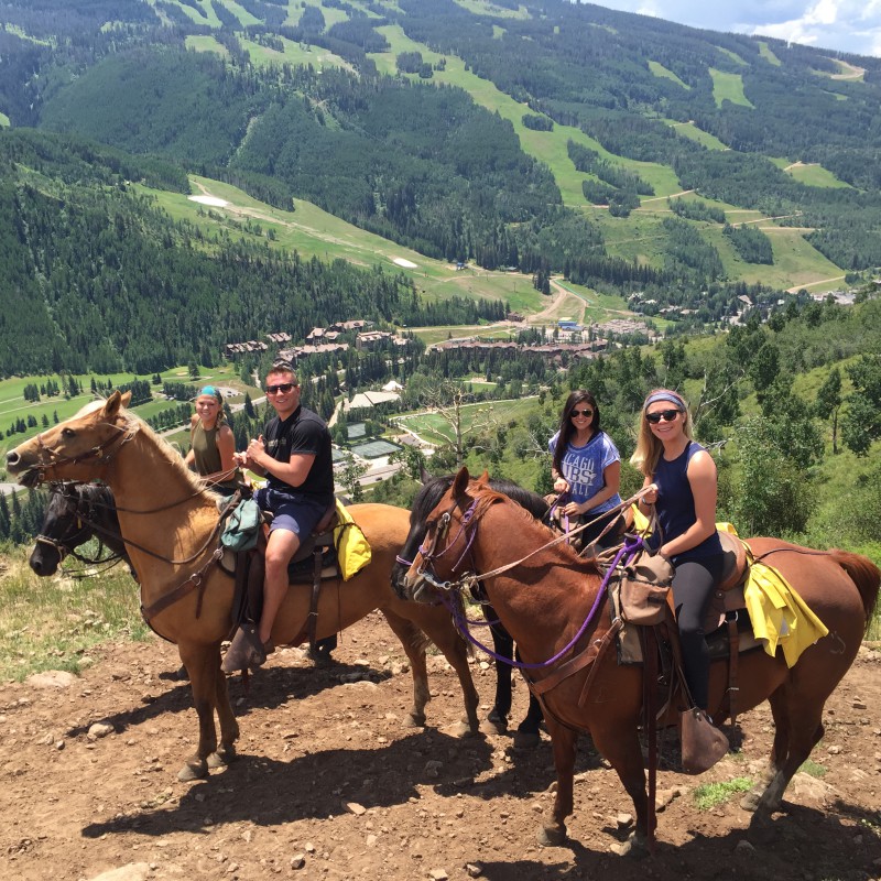 Family, horseback, mountains, colorado